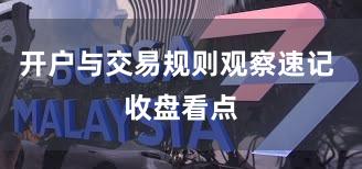 开户与交易规则观察速记 收盘看点